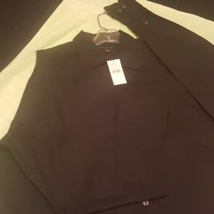 Banana Republic mens black button down dress shirt